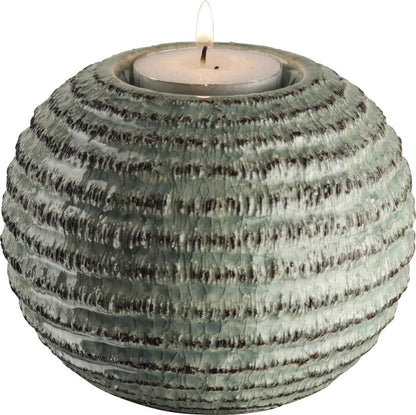Suporte de Vela Verde/Marrom – Charme e Aconchego